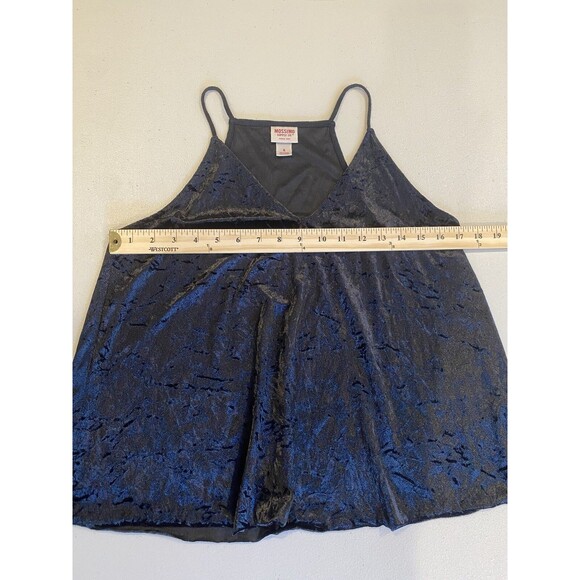 Mossimo Top Women Small Black Velvet Camisole Tank Grunge Punk Whimsigoth Goth - Picture 5 of 5